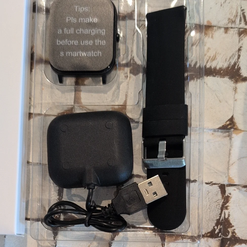 Sleek Black Smartwatch Android And Apple